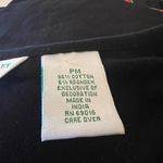 Laura Ashley  Black Multicolor Top Shirt Beaded Sequin Accents Petite Medium PM Photo 1