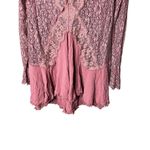 Free People  Tell Tale Dusty Mauve Lace Tunic Dress Size‎ Small Photo 2