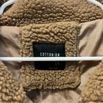 Cotton On  Cinnamon Brown Teddy Zip Through Bomber Jacket Photo 4