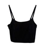 Aerie  American Eagle Black Recharge Top Least Support Long Length Crop Small Photo 0