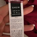 SheIn Red Body Suit Square Neck Photo 1