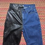 Levi's NEW  VEGAN LEATHER SPLIT DENIM JEANS TWO TONE ONE OF A KIND Photo 1
