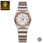 #401 POEDAGER Rose Gold Detail Watch Silver Photo 1