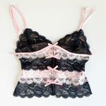 Edikted  Womens Whimsigoth Coquette Cara Sheer Lace Open Back Top Size XS Photo 2