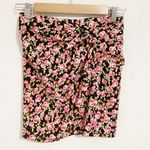 ZARA Pink Rose Print Ruched Mini Skirt Photo 1