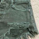 Free People Green Loving Vibrations Jean Shorts Photo 4