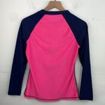 GAP Striped Navy Blue Pink Long Sleeve Athletic Top size Medium Photo 4
