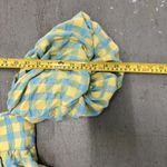 ZARA  Women's Yellow Blue Gingham Maxi Dress XS Puff Sleeve Tiered Cottagecore Photo 5