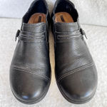 Clarks Collection Comfort Cushion Black Leather Slip On Loafers Womens Size 11M Photo 0