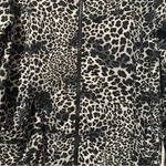 Kori  America leopard print black cream blue zip up jacket size L Photo 1