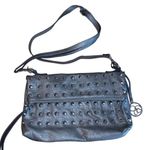 Jessica Simpson  Silver Studded Fold Over Shoulder Crossbody Bag Photo 1