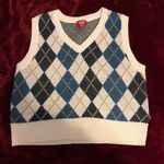 Dickies  Women's Blue and White Cropped sweater vest Photo 0