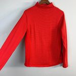 Duluth Trading S'no Sweat Turtleneck Sweater Large Women Orange Stripe Coolmax Photo 2
