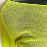 Meladyn OTS Ruched Sheer Y2K Long Sleeve Top Size Large Neon Green Photo 3