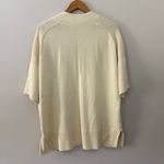 Lafayette 148 New York Knit V Neck Sweater Tunic Cream Cotton Silk Size M Size M Photo 3