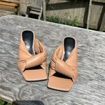 Marc Fisher New Dellian Heeled Sandal Tan Leather | Women Sandals 6.5 Photo 6