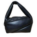 Metro Muse Black Vegan Leather Modern Lightweight Puffer Handbag Going Out Party Photo 1