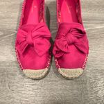Bandolino NWOT  Suede Hot Pink Bow Flats Shoes  Sz 9 Photo 2