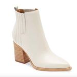 Marc Fisher Oshay Pointed Toe Bootie (Women) in Ivory Leather Photo 0