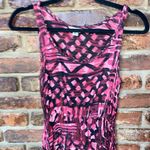 Lucky Brand  Pink Black Printed Sleeveless Sheer Mini Dress Women's Size XS Photo 1