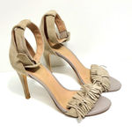 Joie  Sandals Womens Size 7.5 Tan Suede Open Toe Heels Ankle Strap Photo 0