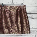 Modcloth NWT Size 12 Sparkly Metallic Polka Dot Printed A-Line Mini Skirt Photo 2
