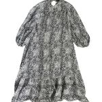 ZARA  Black And White Leopard Print Midi Dress Photo 5