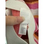 Loft Pink White Orange Knit Scoopneck Tank Top Size Small Cotton Photo 2