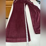 Maison d' Amelie Paris French Burgundy Velvet Velour Flared Leg Pants Size 10 Red Photo 10