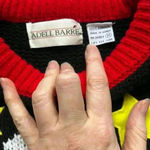 Vintage Adell Barre Holiday Christmas Tree Sweater Snowman Red Black Size M Size M Photo 2