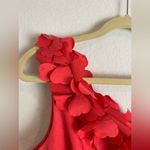 Jessica Howard : One shoulder figure-flattering red dress with a floral collar Photo 2