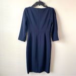 Eliza J  Pleated Sleeve Sheath Dress Navy Blue 2 Photo 5