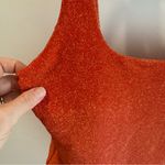 Aerie  Sparkle Babewatch One Piece Metallic Swimsuit in Heart Orange Red XL Photo 1