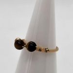 Gold Tone & Tiger's Eye Bead Ring (3) Photo 2