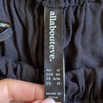 all about eve Black Long Bell Sleeve Wide Neck Crochet Detail Romper Size M Photo 5