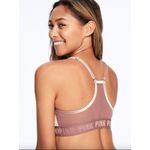 PINK - Victoria's Secret  Women's Crushed Velvet V-Neck Racerback Sports Bra Pink S Photo 4