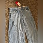 Lucky Brand  Wide Leg Pleated Liquid Denim Palazzo Jeans Size 31 In River NEW Photo 3