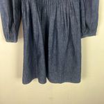J.Crew NWT Smocked Puff-Sleeve Dress in Chambray Blue Size XXS NEW Photo 3