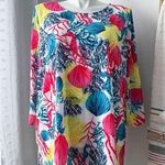 Jason Wu J White Sea Life Seashells Corals Printed Summer Tunic Top Women’s XL Photo 0