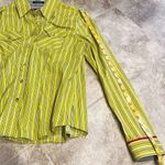 Jones New York  signature stretch lime green button down long sleeve shirt Photo 3