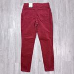 Style & Co Women's Petite NWT Mid Rise Holiday Red Skinny Curvy Corduroy Pants 2P Photo 2