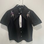 Disney Mickey & Minnie BlackCollar Button-Up Shirt Photo 2