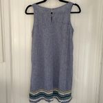 For Cynthia Sleeveless Linen Blend A-Line Shift Dress Rickrack Lagenlook Size PM Photo 4