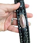 Fossil Vintage  Unisex Leather Braided Belt with Concho Embellishments Sz 32 Photo 6