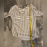 Faith and joy  Striped Blouse - Cream and Brown Photo 5