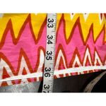 NWT Skirtin Around Zig Zag Print Dress Size 8 Pink Orange Yellow 100% Cotton Photo 8