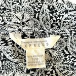 EXPRESS  Womens Vintage Y2K 90s Floral Black White Slip Maxi Zip Dress Size 11/12 Photo 4