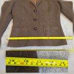 J. McLaughlin  Wool Herringbone Tweed Blazer Jacket Silk Lined Gray Size 4 Photo 14