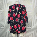Kate Spade  Hazy Rose Double Layer Top In Black Floral Print Size Small‎ Photo 8