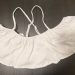 Amuse Society White Off-Shoulder Crop Top with adjustable straps Photo 0